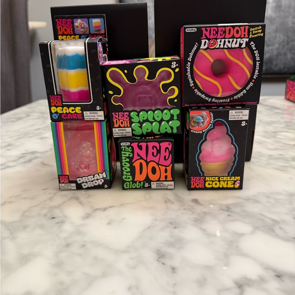 Nee Doh Assorted Squishy Toys - Pink, Yellow, Blue